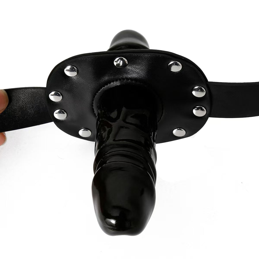 Gag Restraint Black Face Strap On Dildo BDSM, gallery view 2