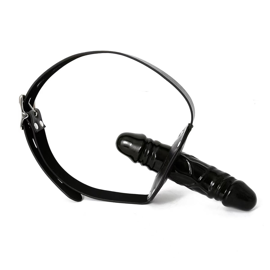 Gag Restraint Black Face Strap On Dildo BDSM, gallery view 6