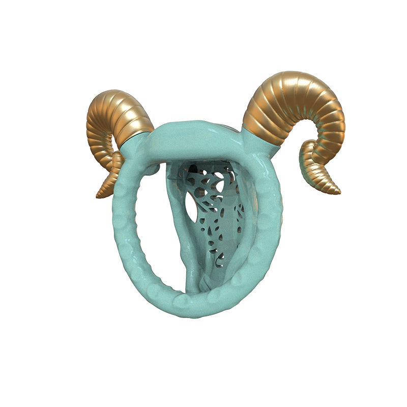 Goat Chastity Cage with Detachable Horns, gallery view 6