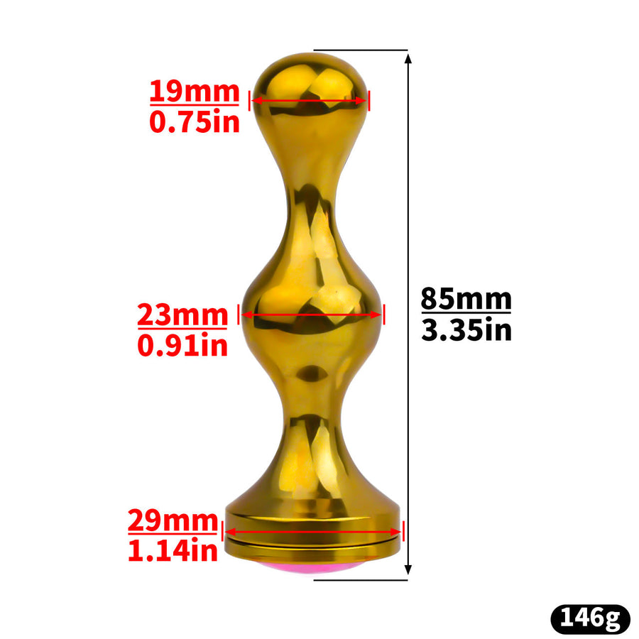 Golden Short Smooth Stainless Steel Cobra Cage with Belt, gallery view 7
