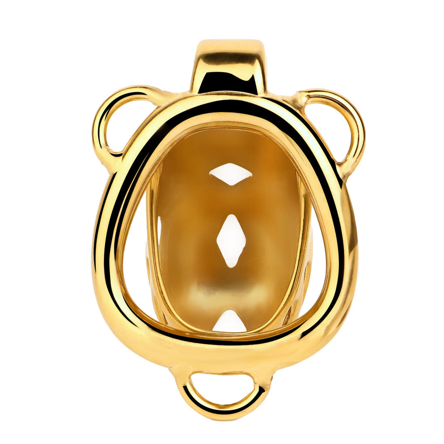 Golden Short Smooth Stainless Steel Mamba Cage with Belt in alternate gallery view 12