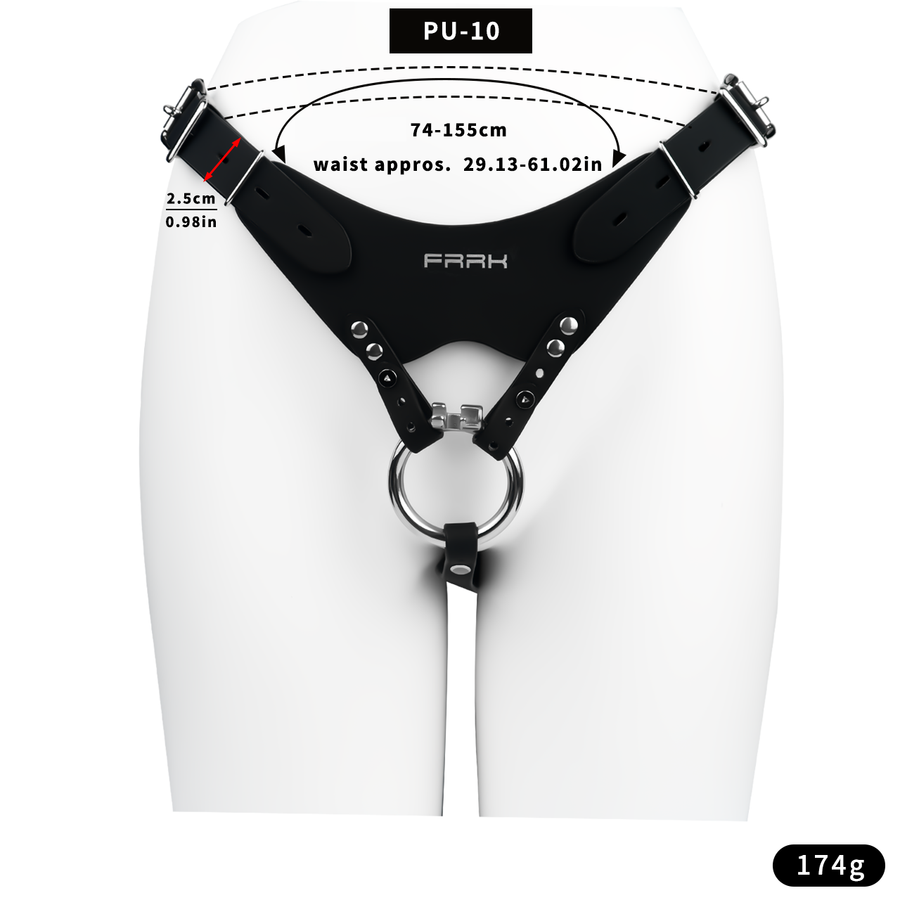 Leather Chastity Auxiliary Strap - 3