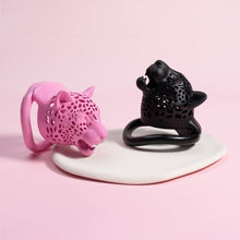 Load image into Gallery viewer, Leopard Head Chastity Cage
