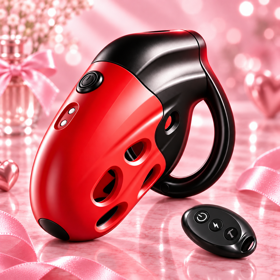Lockink Electro Vibe Rückziehbarer Keuschheitskäfig
