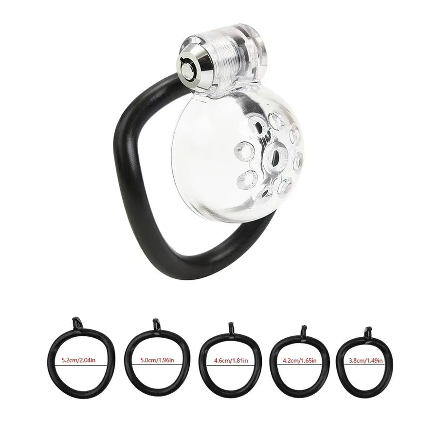 Male Chastity Cage With Clear Cage, gallery view 2