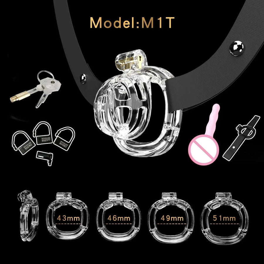 Male Micro Chastity Cage with Urethral Catheter, gallery view 7