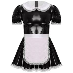 Mens Ruffle Lace Sissy Maid Dress