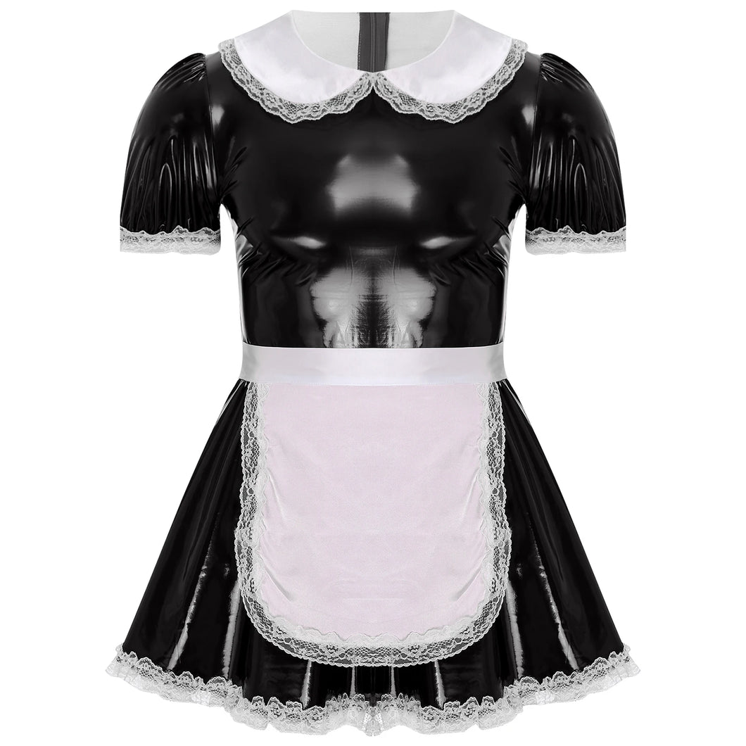 Mens Ruffle Lace Sissy Maid Dress