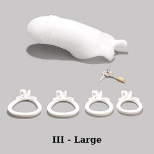 White Chastity Cage