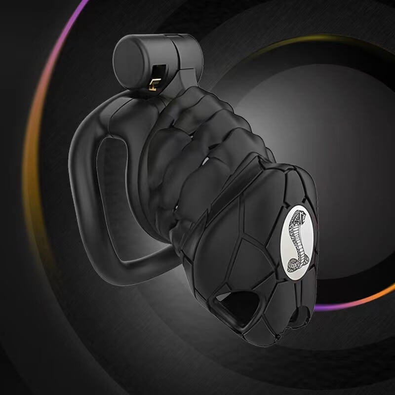 New 8.0 Cobra Chastity Device With 4 Rings, gallery view 3