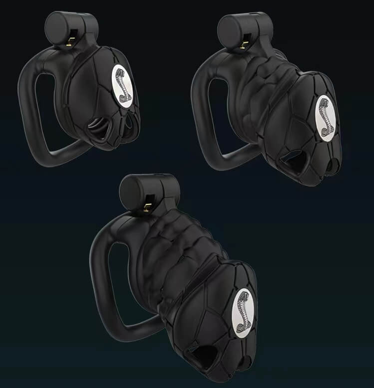 New 8.0 Cobra Chastity Device With 4 Rings, gallery view 4