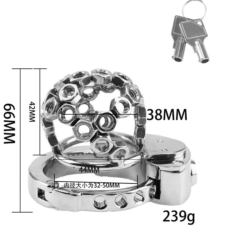 New BDSM #74 Adjustable Male Chastity Cage, gallery view 4