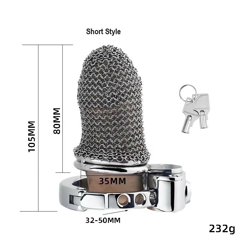 New BDSM Mesh Adjustable Male Chastity Cage, gallery view 4