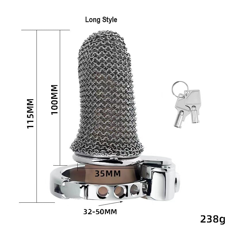 New BDSM Mesh Adjustable Male Chastity Cage, gallery view 5