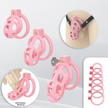Lade das Bild in den Galerie-Viewer, Pearl Pink Cobra Soft Silicone Chastity Cage 
