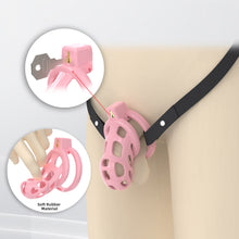 Lade das Bild in den Galerie-Viewer, Pearl Pink Cobra Soft Silicone Chastity Cage 5
