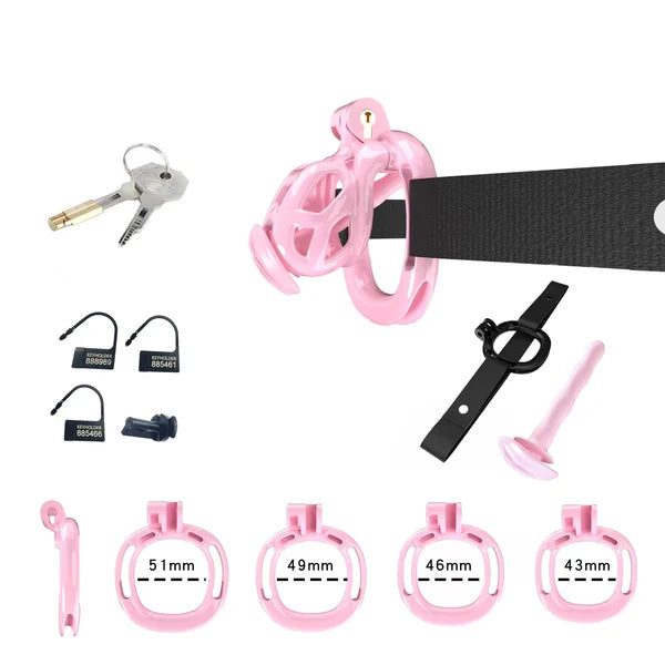 Cobra Chastity Set With Belt - small nano