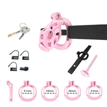 Load image into Gallery viewer, Cobra Chastity Set With Belt - nano cage pink
