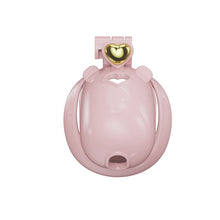 Charger l'image dans la galerie, Solid pink heart resin chastity cage, front view
