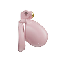 Charger l'image dans la galerie, Solid pink heart resin chastity cage, side view
