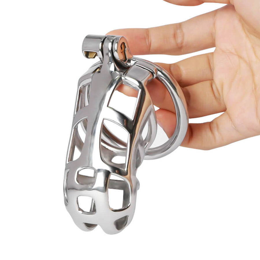 Stainless Steel Cobra Chastity Cage, gallery view 4