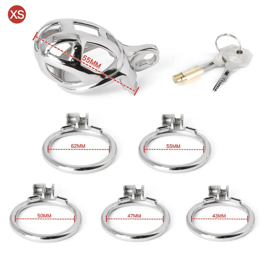 Stainless Steel Cobra Chastity Cage, gallery view 5