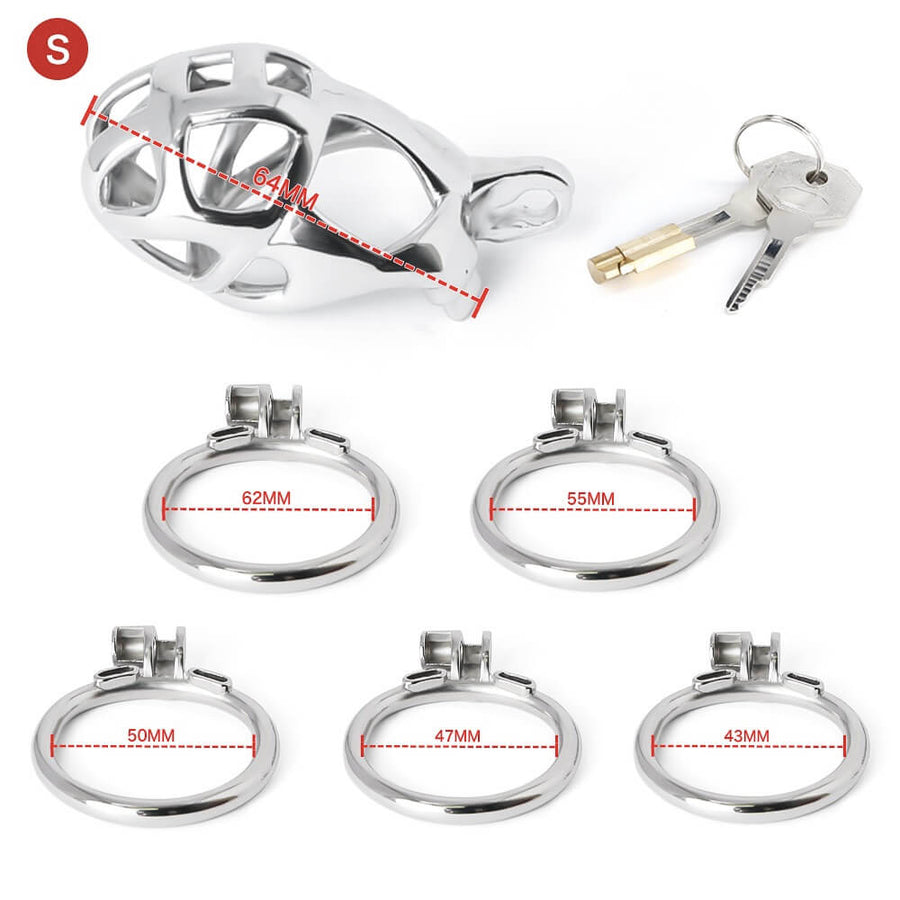 Stainless Steel Cobra Chastity Cage, gallery view 6
