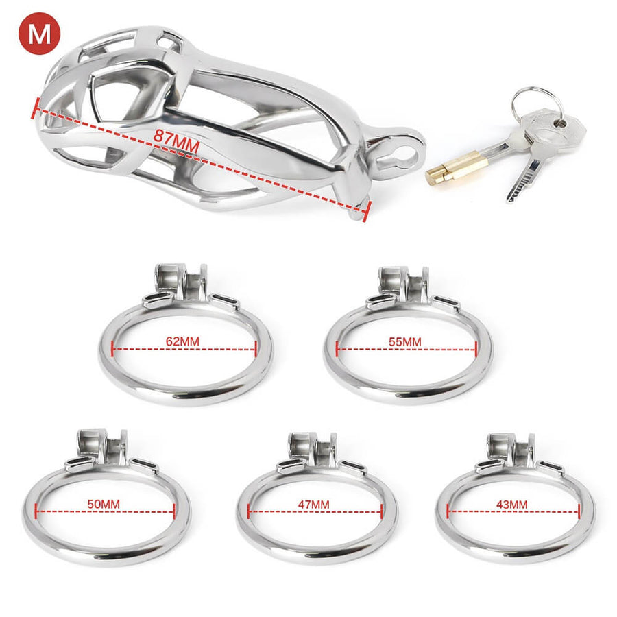 Stainless Steel Cobra Chastity Cage, gallery view 7