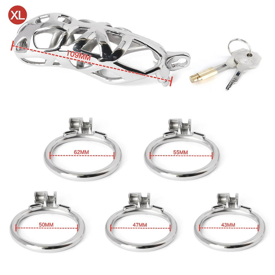 Stainless Steel Cobra Chastity Cage, gallery view 9