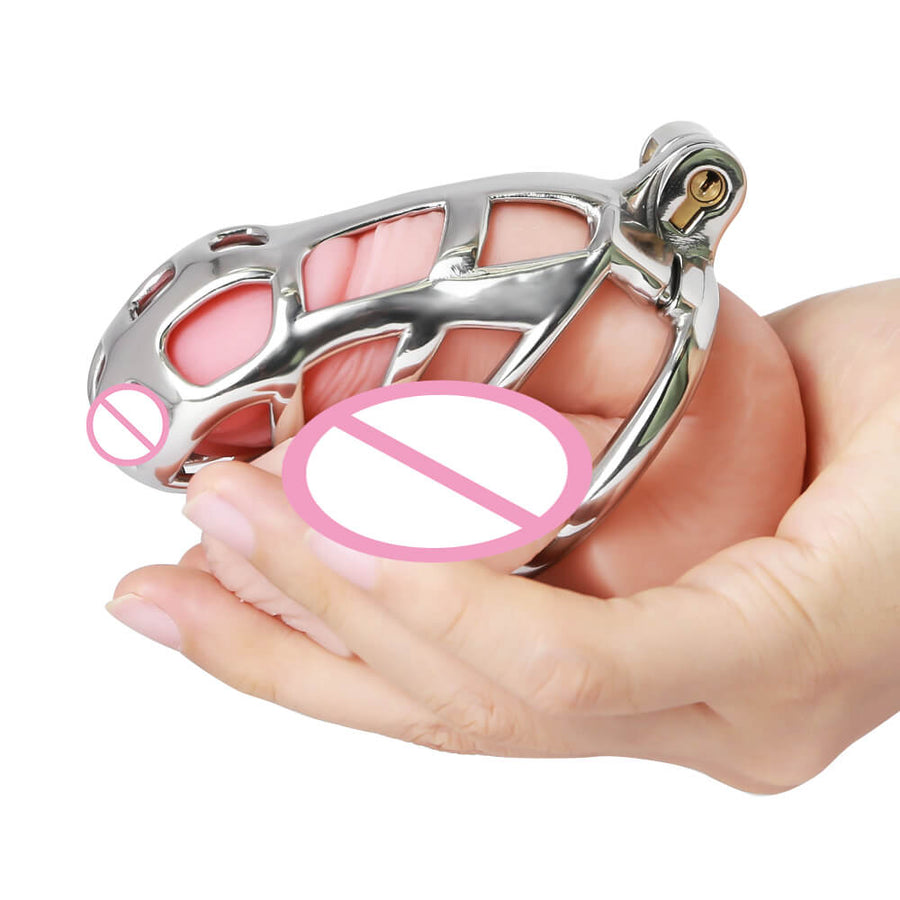 Stainless Steel Cobra Chastity Cage, gallery view 3