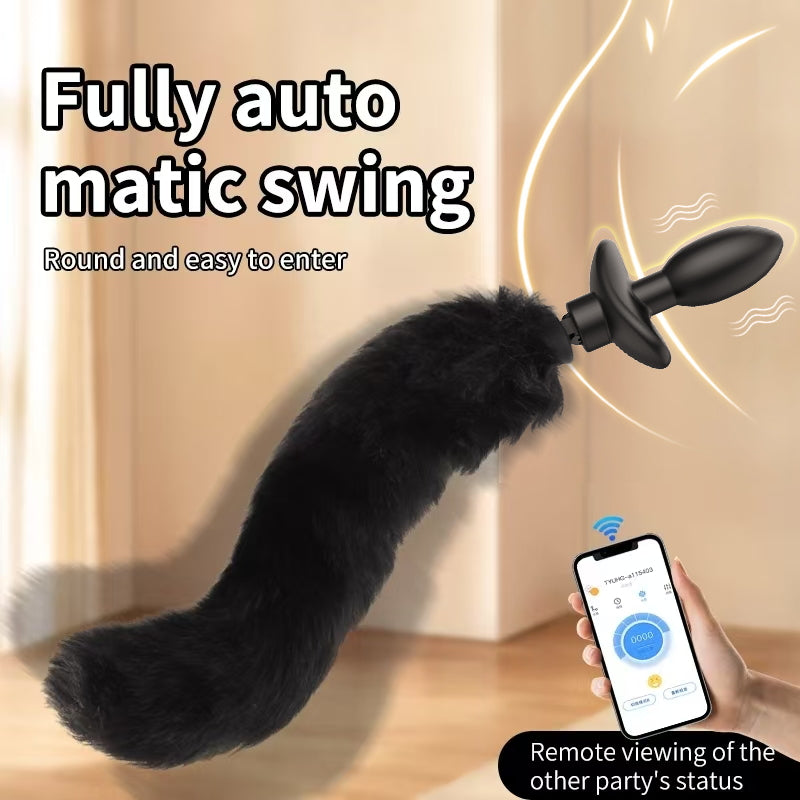 Qiui Shake Tail Shock Butt Plug Remotely sissyloving Qiui Shake Tail Shock Butt Plug Remotely sissyloving