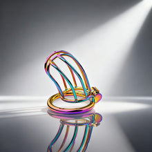 Load image into Gallery viewer, Rainbow Small Banana Chastity Cage 3
