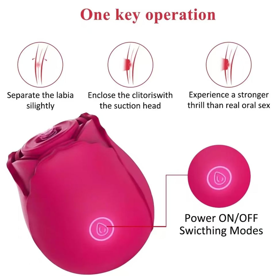 Red Rose Toys Stimulator Tongue Licking Vibrator, gallery view 4