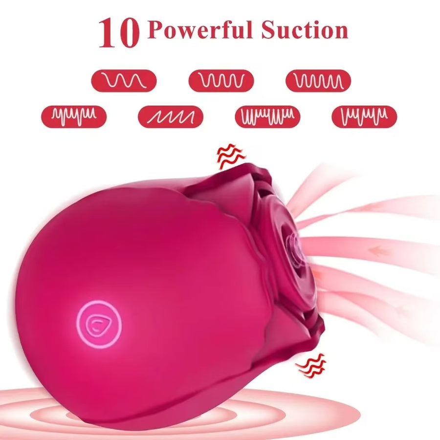 Red Rose Toys Stimulator Tongue Licking Vibrator, gallery view 6