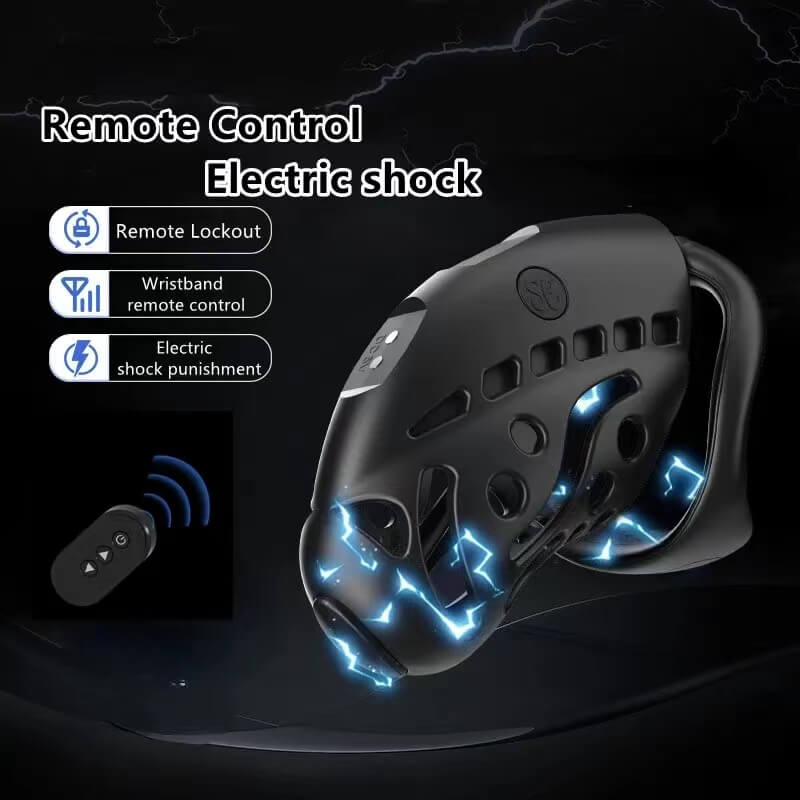 Wireless Remote Control Electric Shock Chastity Cage product view