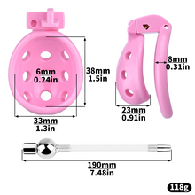 Lade das Bild in den Galerie-Viewer, Resin Breathable Male Chastity Cage -5
