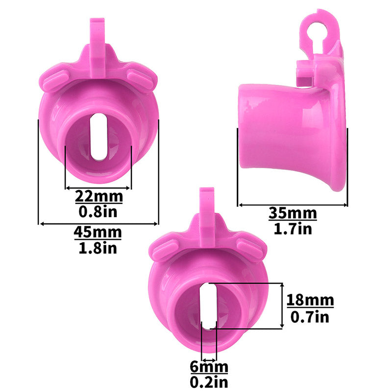 Inverted Sissy Cock Cage - pink cage  size