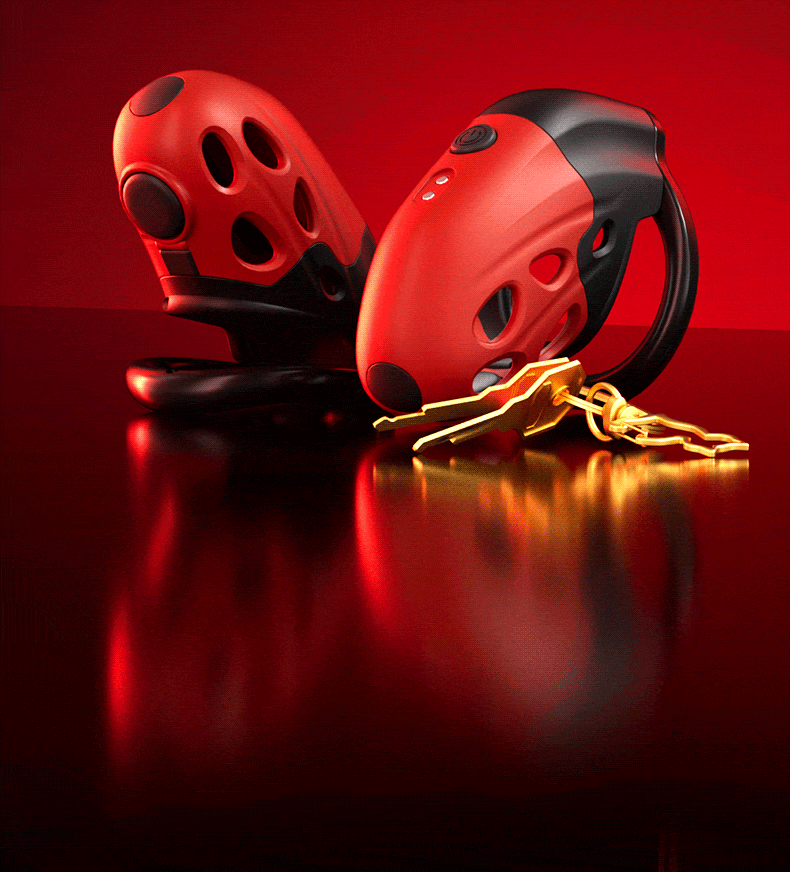 Lockink Electro Vibe Retractable Chastity Cage, gallery view 3