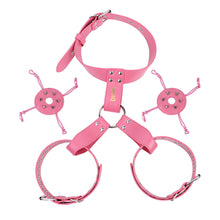 Charger l'image dans la galerie, Pink collar and open breast bands with covers removed
