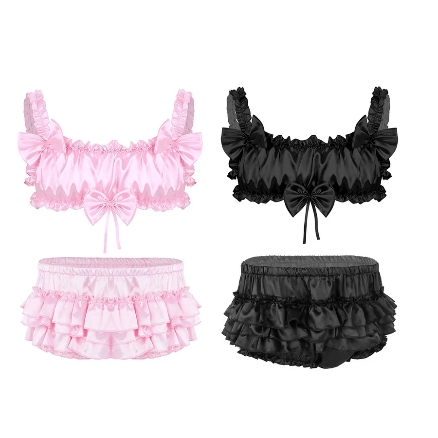 Lily Satin & Bows Sissy Bra, gallery view 2