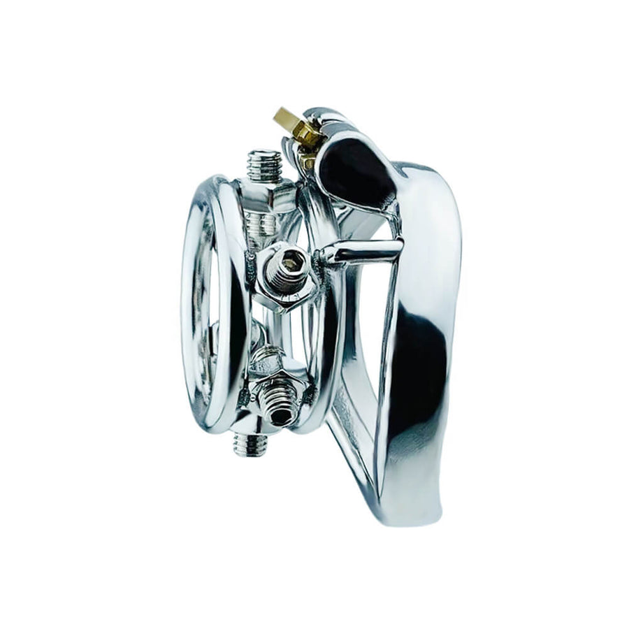 Screw Stainless Steel Chastity Cage, gallery view 3