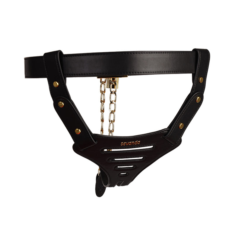 Female Chatity Leather Belt, gallery view 2