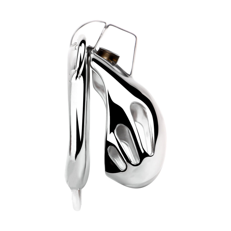 Short Smooth Stainless Steel Mamba Cage with Belt in alternate gallery view 9