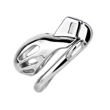 Lade das Bild in den Galerie-Viewer, Short Smooth Stainless Steel Mamba Cage with Belt in alternate gallery view 15
