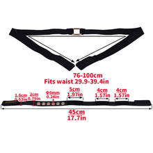 Lade das Bild in den Galerie-Viewer, Short Smooth Stainless Steel Mamba Cage with Belt dimensions showing 39.4in, 5cm, 4cm
