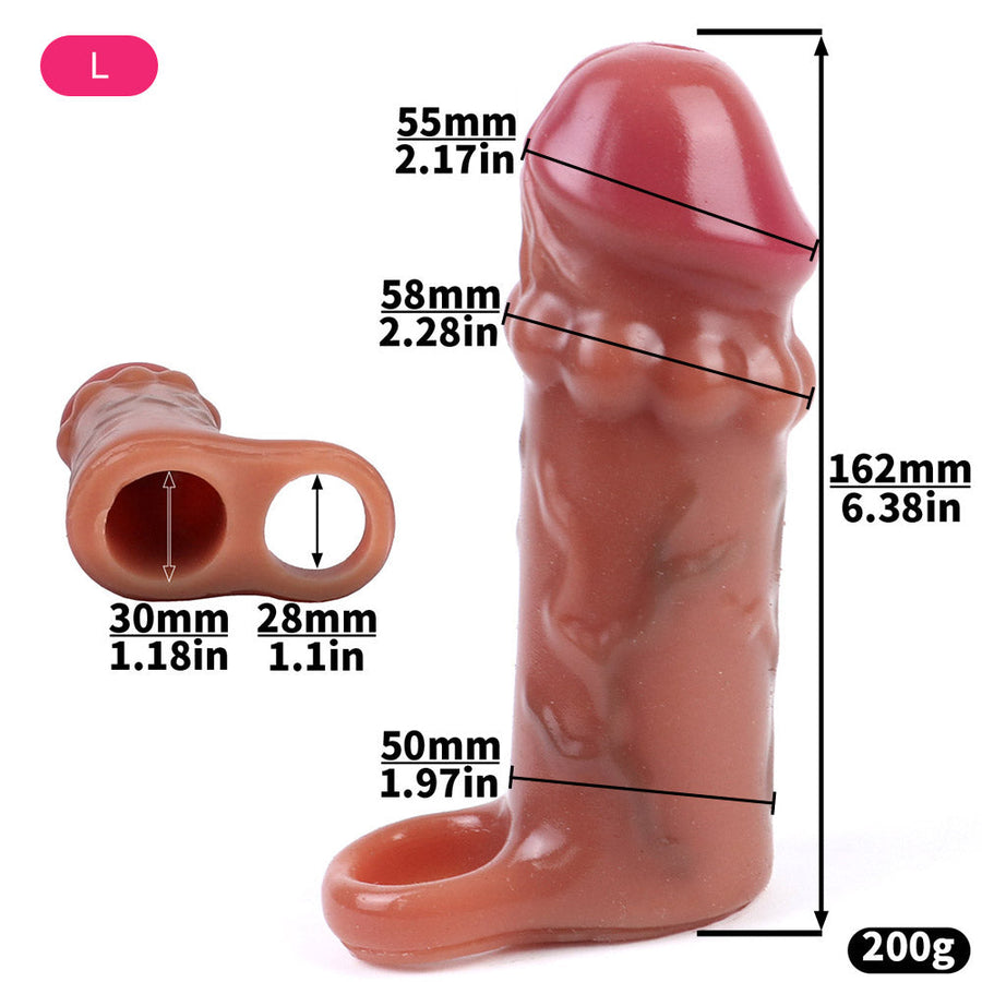 Real Feel Silicone Cock Sleeve, gallery view 6