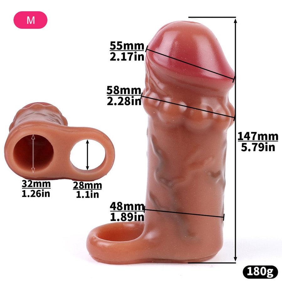 Real Feel Silicone Cock Sleeve, gallery view 7