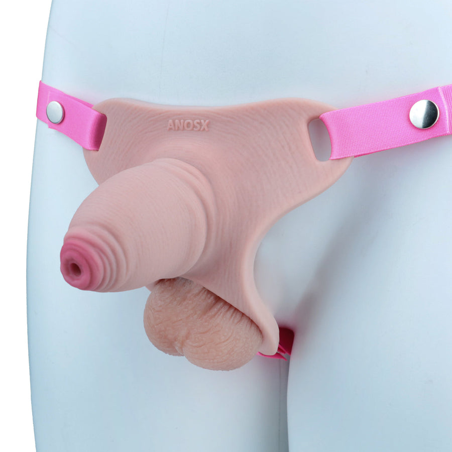 Silicone Real Dildo Wearable Chastity Device 2