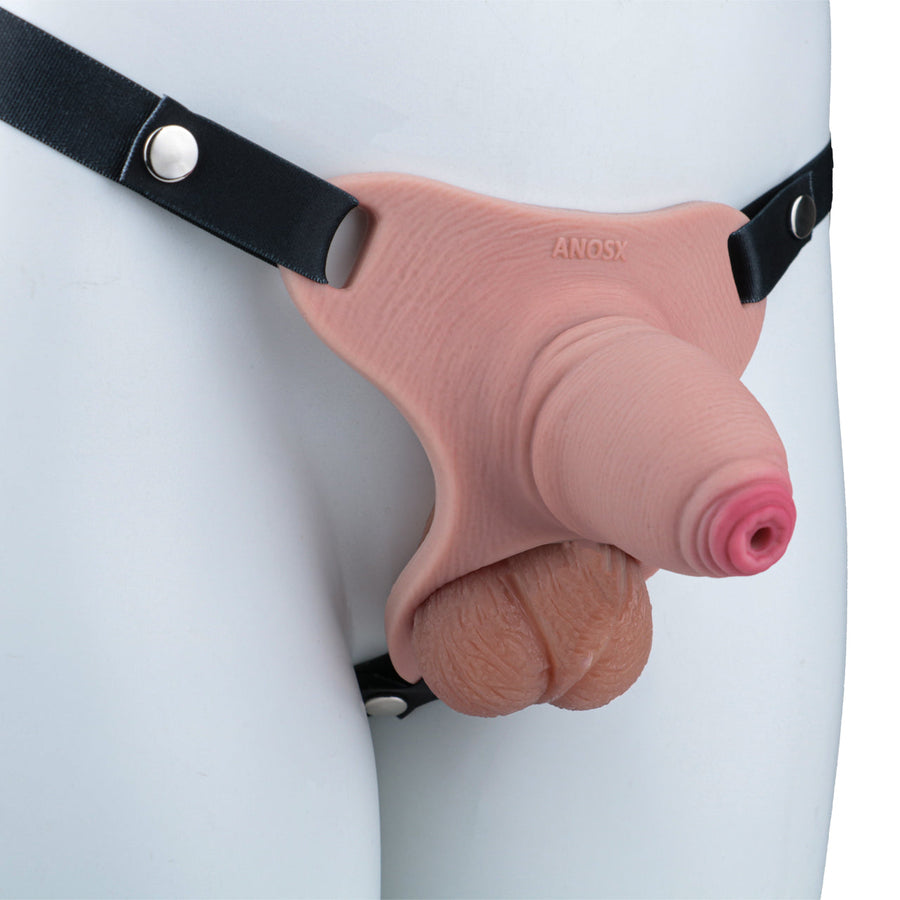 Silicone Real Dildo Wearable Chastity Device 6