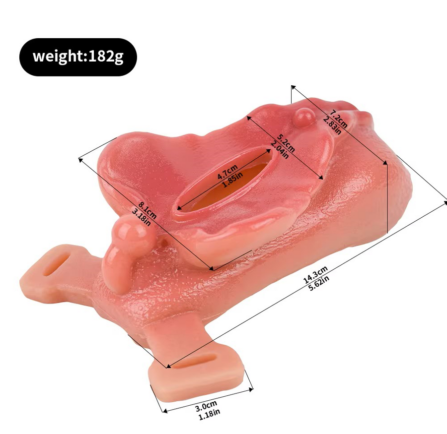 Silicone Sissy Chastity Toy with Belt -size
